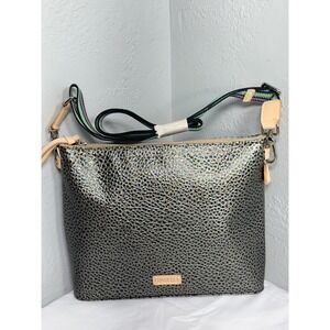 NEW Consuela Tommy Downtown Crossbody Metallic Textured Bag Rainbow Strap